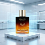 Bellavita Luxury G.O.A.T. Eau de Parfum | 100 ml (3.4 fl.oz.) | Perfume for Men | Citrus, Bergamot, Patchouli, and Vetiver Notes | Long Lasting Men's Fragrance