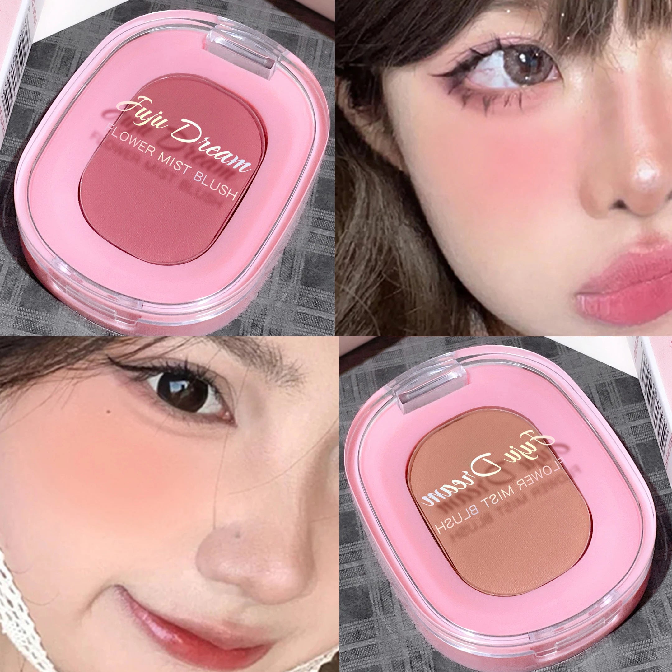 Monochrome Flower Mist Blush Disc Monochrome Matte Powder Fine Flash Monochrome Blush Disc Long-Lasting Wear For Daily