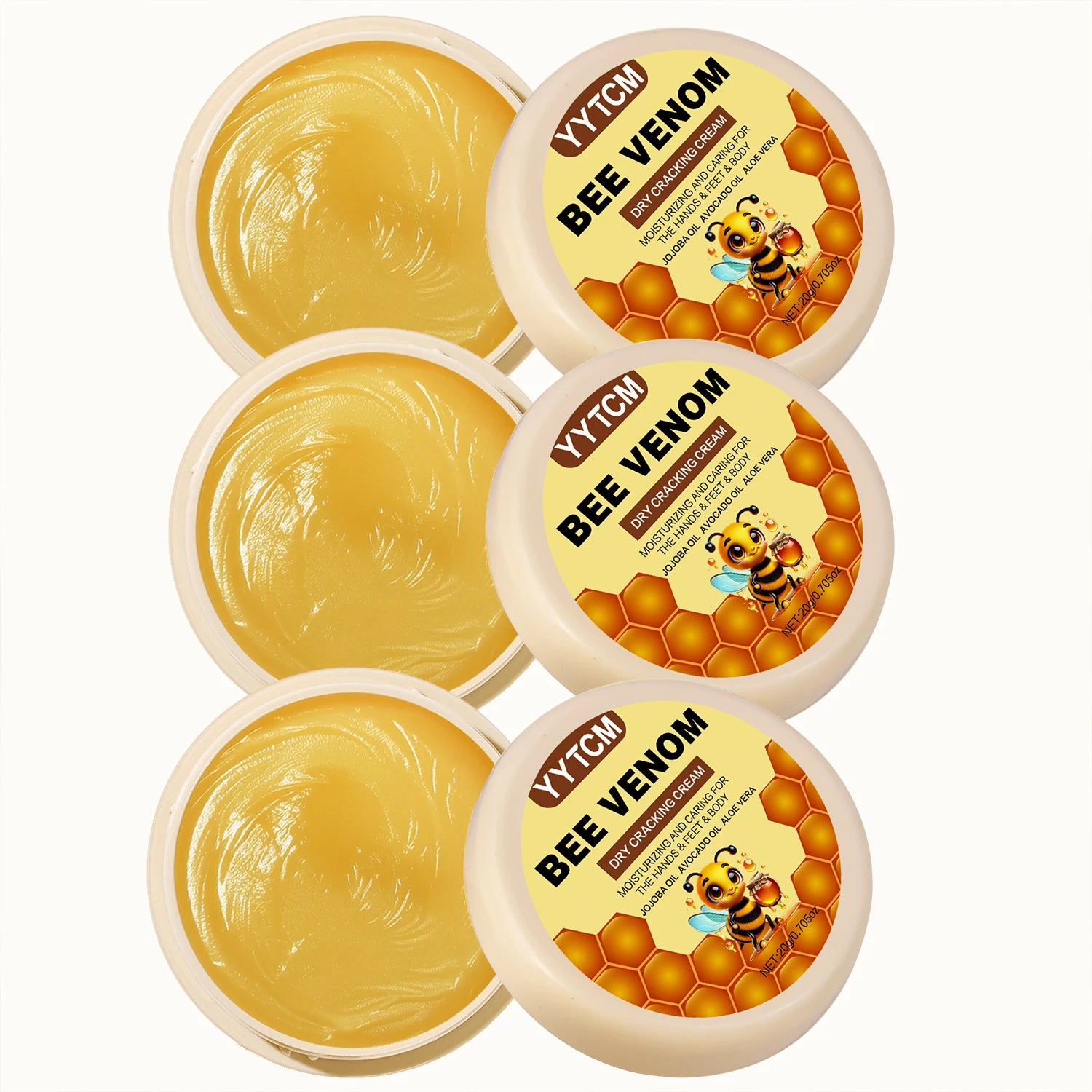 Bee Venom Dry Crack Moisturizing Cream, Hydrating & Nourishing for Autumn Winter, Smooth & Soft Skin Care, Hydrating Foot Cream