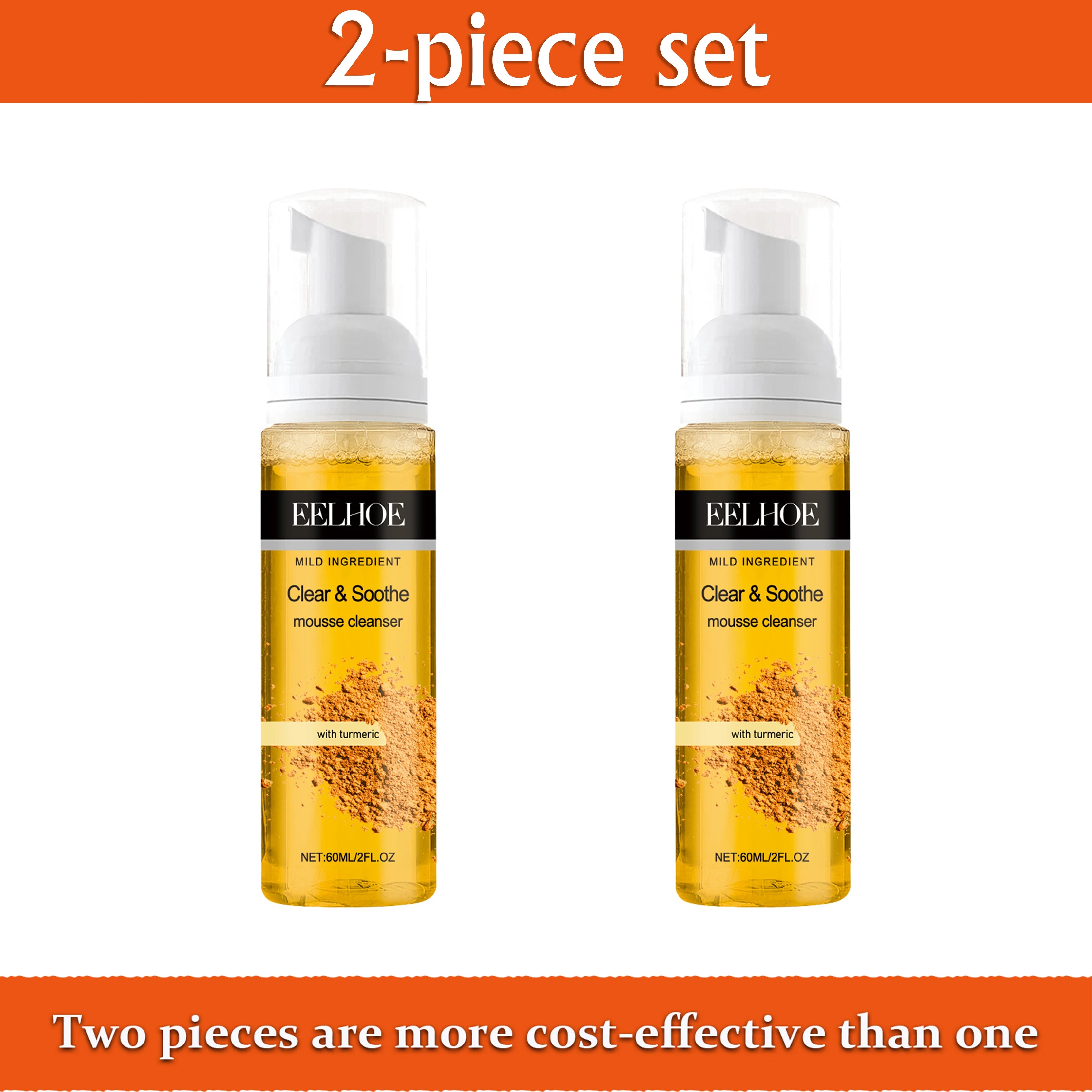 EELHOE Clear Soothe Mousse Cleanser Deep Cleaning Pores Moisturizing Brightening Soothing Rejuvenation Foam Face Wash Care