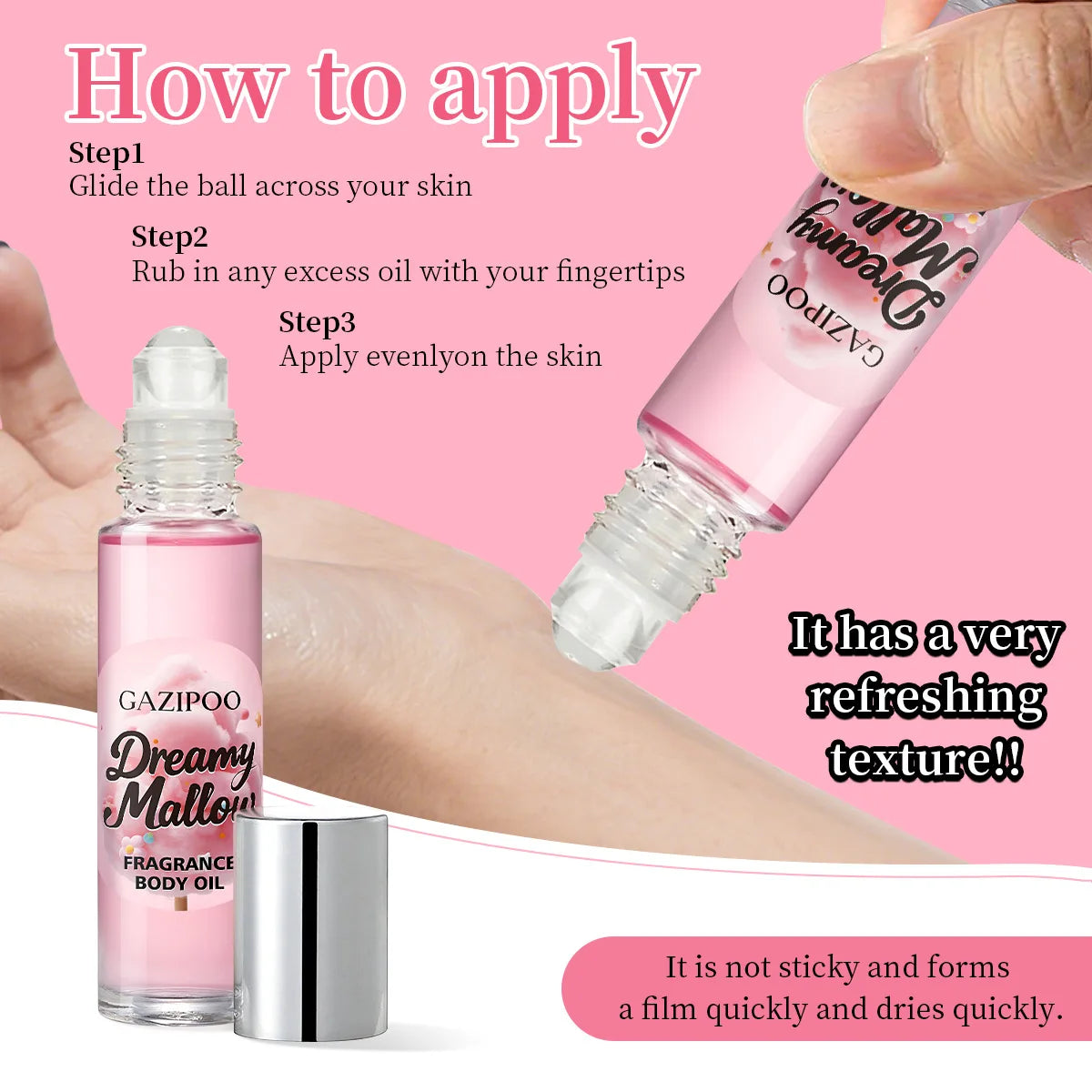 Candy Marshmallow Sweet Roll-on Perfume Long-lasting Enduring Fragrance for Dates Charming Feminine Pheromone Floral-fruity