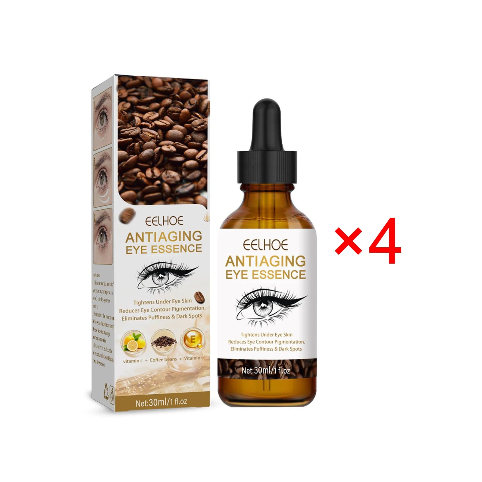 Eelhoe Anti-aging Eye Serum Removes Eye Bags Reduces Pores and Fine Lines Lighens Wrinkles and Dark Circles Eye Care Essence