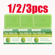 MIAOFUTONG Gentle For Sensitive Skin TEA TREE OILANTIFUNGAL SOAP Plant-Based Care Moisturizing FormulaG Lmproving Acne