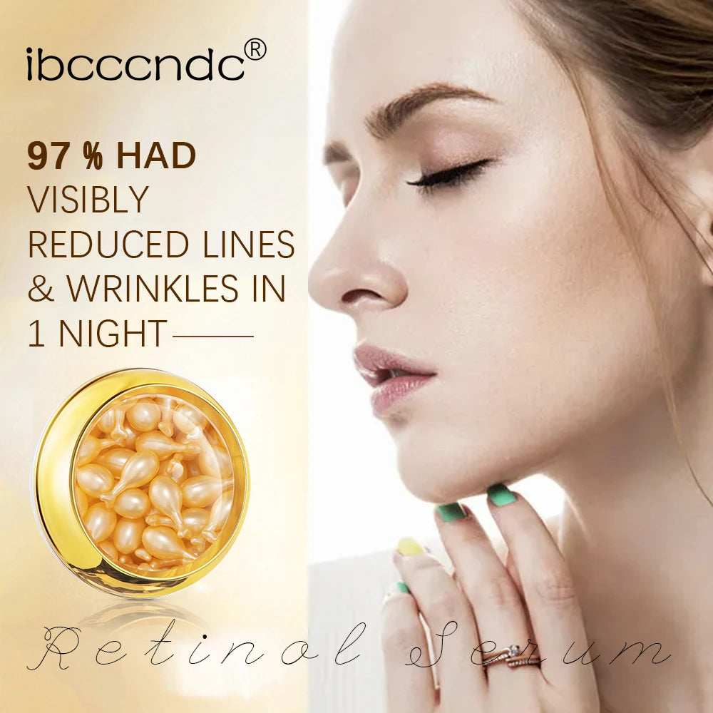 Retinol Capsule Essence Facial Brighten Serum Moisturizing Nourishing Anti-Wrinkle Vitamin E Face Serum Hyaluronic Acid Skincare