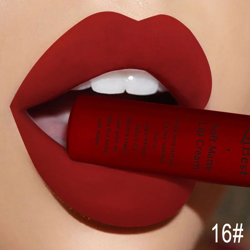 Matte Velvet Red Lipstick Waterproof  Black Lip Gloss Long Lasting Non-marking Sexy Lipgloss Makeup Liquid Lipsticks Lip Tint