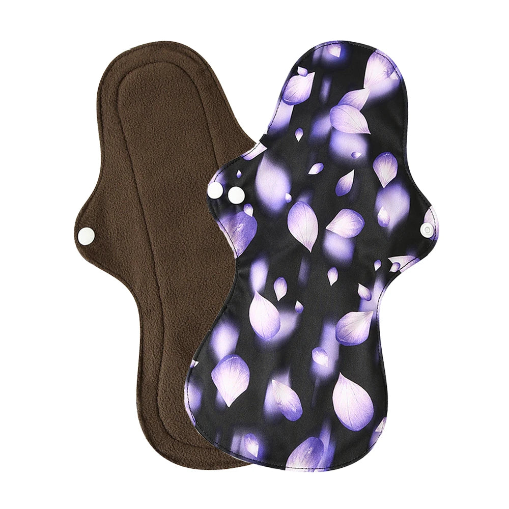 Menstrual Pads Heavy Flow Reusable Waterproof Panty Liner Bamboo Charcoal Sanitary Napkin Washable Overnight Period Cloth Pads