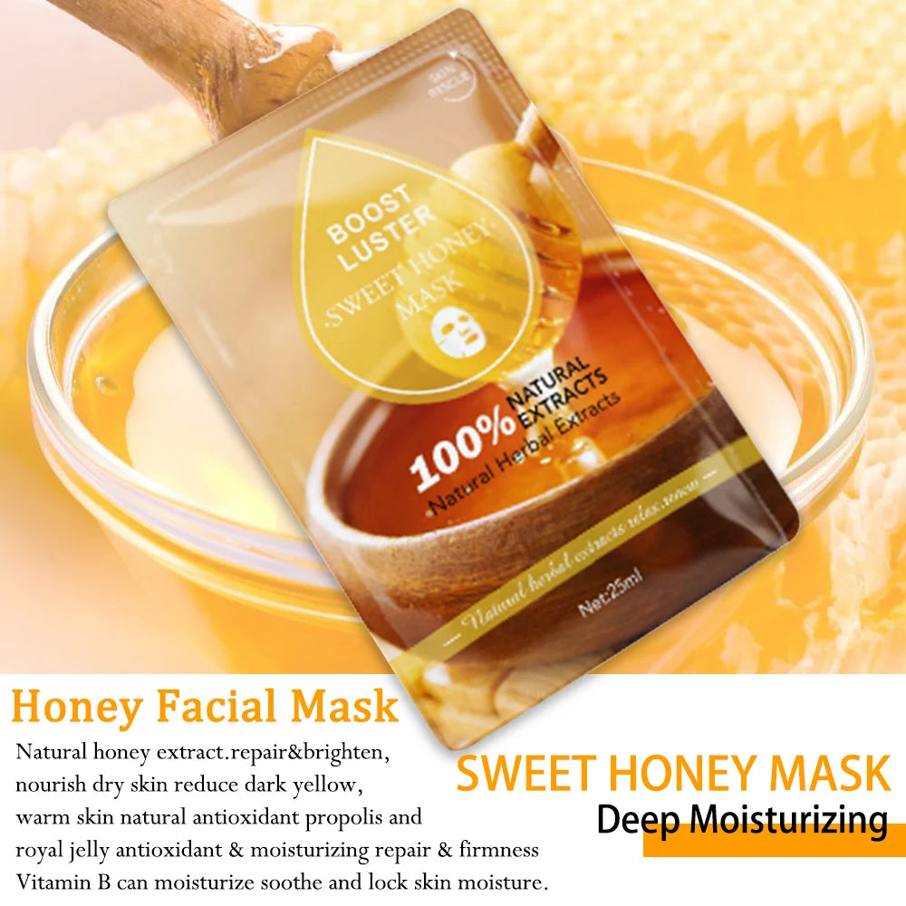AILKE Whitening Moisturizing Hydration Facial Mask With Vitamin C, Hyaluronic Acid, Anti-wrinkle Face Skin Care Korean Cosmetics
