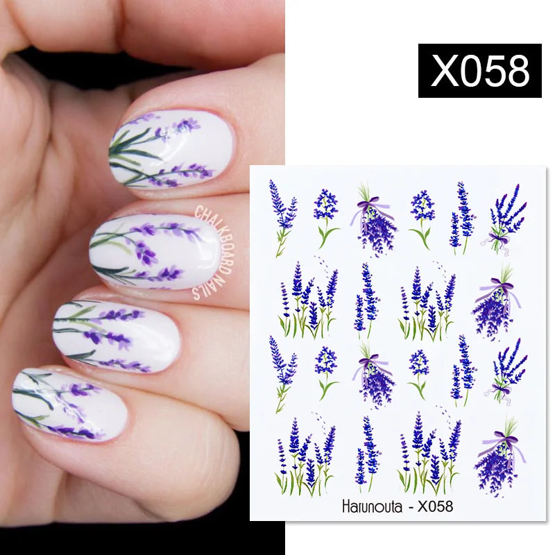 3D Nail Stickers Bronzing Gold Silver Lines Stripe Geometric Design Flowers Gradient Adhesive Slider Papers Nail Art Accessories