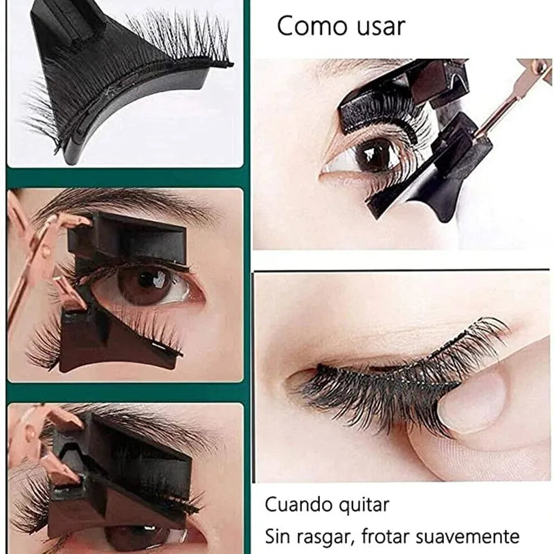 2 Pairs 5 Magnet Magnetic False Eyelashes 3D Natural magnetic Lashes Handmade Mink Eye Lashes faux cils magnetique