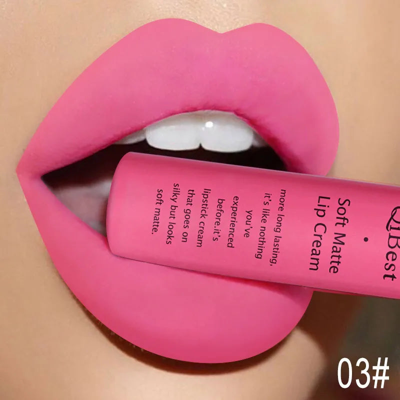 Matte Velvet Red Lipstick Waterproof  Black Lip Gloss Long Lasting Non-marking Sexy Lipgloss Makeup Liquid Lipsticks Lip Tint