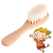 Wooden Handle Brush Baby Hairbrush Newborn Hair Brush Infant Comb Head Massager 77HD
