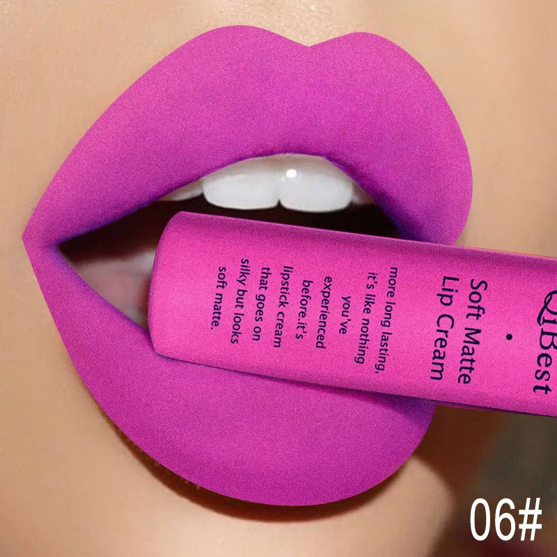 Matte Velvet Red Lipstick Waterproof  Black Lip Gloss Long Lasting Non-marking Sexy Lipgloss Makeup Liquid Lipsticks Lip Tint