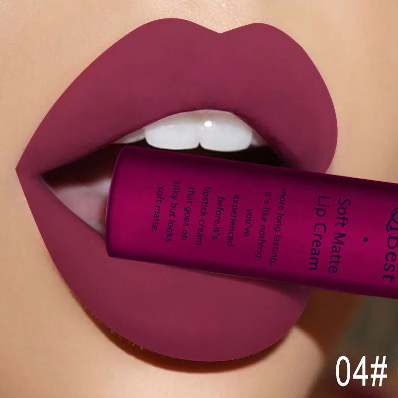 Matte Velvet Red Lipstick Waterproof  Black Lip Gloss Long Lasting Non-marking Sexy Lipgloss Makeup Liquid Lipsticks Lip Tint