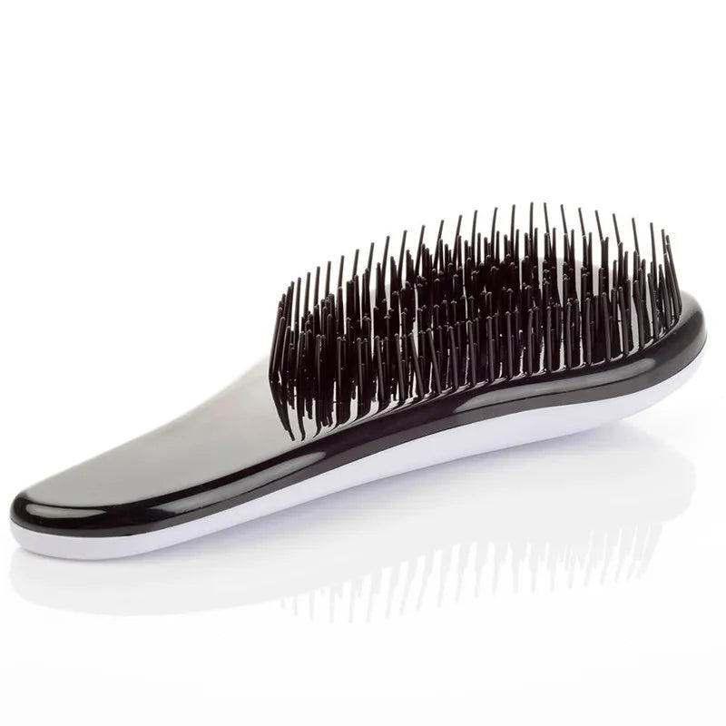 Magic Anti-static Hair Brush Handle Tangle Detangling Comb Shower Electroplate Massage Comb Salon Hair Styling Tool