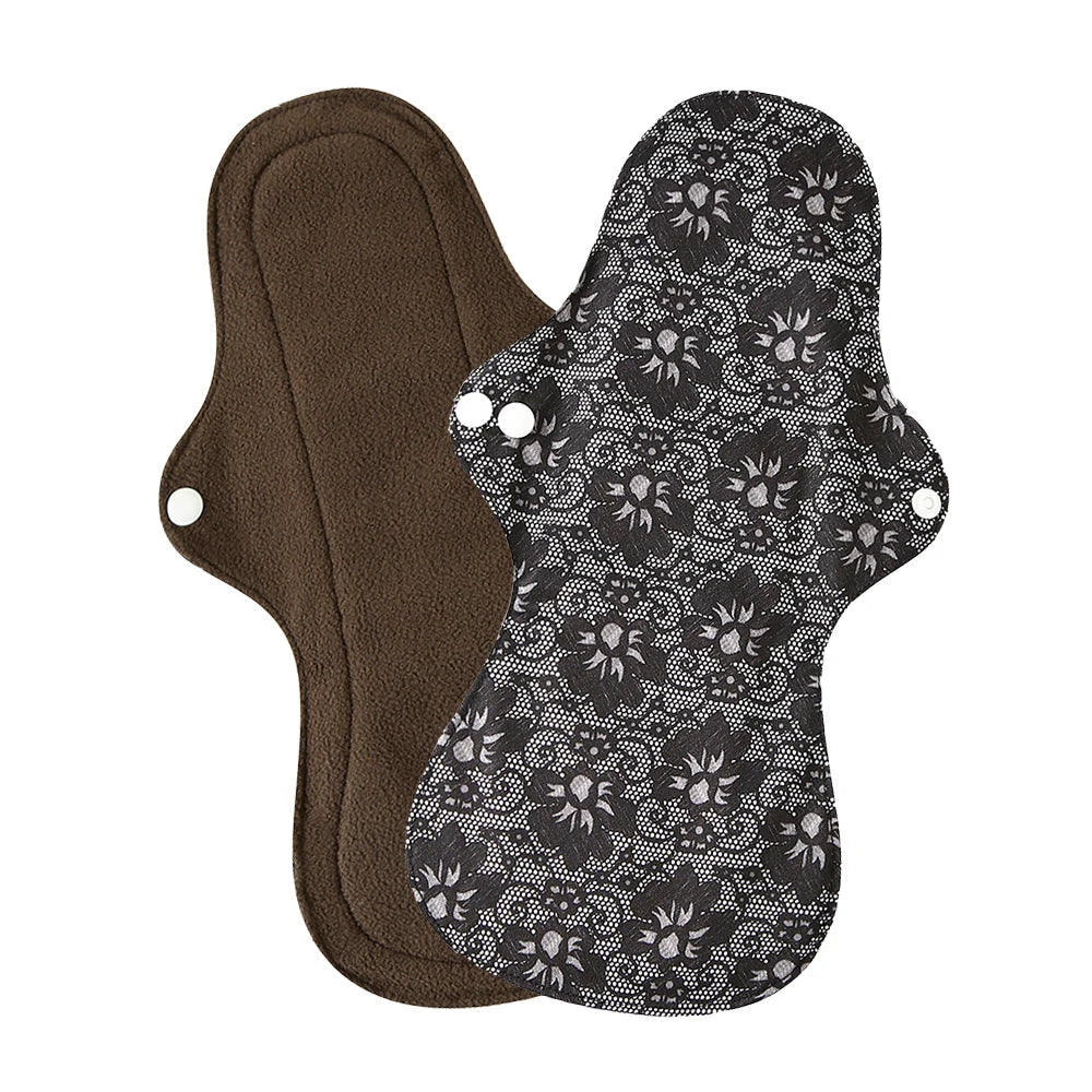 Menstrual Pads Heavy Flow Reusable Waterproof Panty Liner Bamboo Charcoal Sanitary Napkin Washable Overnight Period Cloth Pads