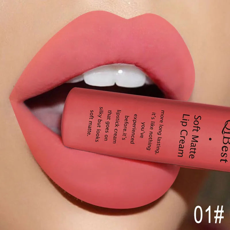 Matte Velvet Red Lipstick Waterproof  Black Lip Gloss Long Lasting Non-marking Sexy Lipgloss Makeup Liquid Lipsticks Lip Tint