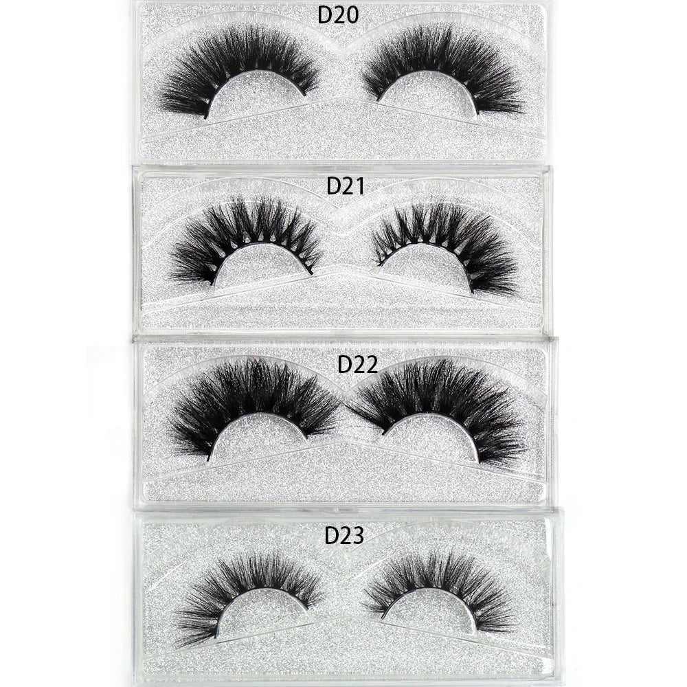 LEHUAMAO Makeup False Eyelashes Handmade Mink Lashes Fluffy Long 3D Strip Thick Fake Faux Mink Eyelashes Makeup Beauty Tool A19