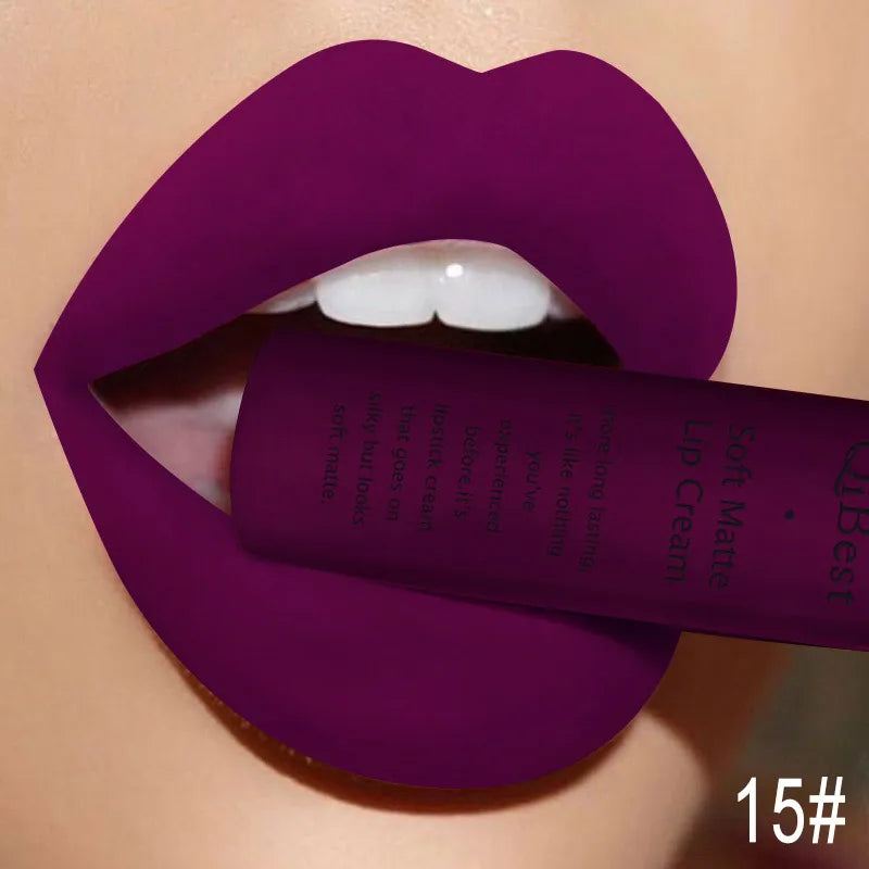 Matte Velvet Red Lipstick Waterproof  Black Lip Gloss Long Lasting Non-marking Sexy Lipgloss Makeup Liquid Lipsticks Lip Tint