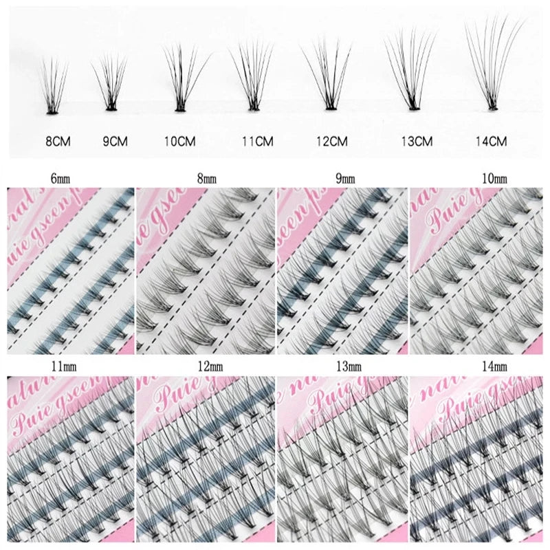 60 Clusters Eye Lashes Professional Makeup Grafting Fake False Eyelashes for Eyelash Extensions False Eyelashes Tabs Wholesale