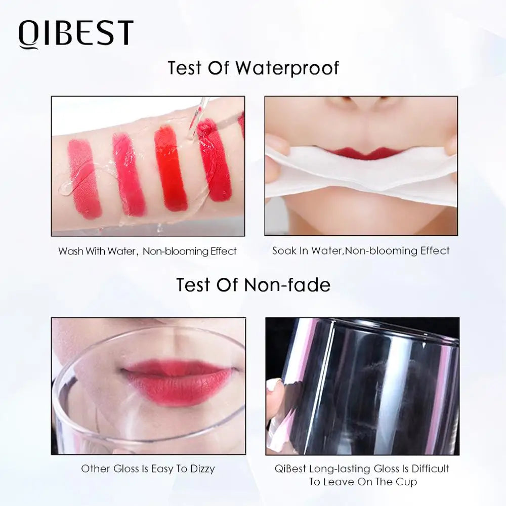 Matte Velvet Red Lipstick Waterproof  Black Lip Gloss Long Lasting Non-marking Sexy Lipgloss Makeup Liquid Lipsticks Lip Tint