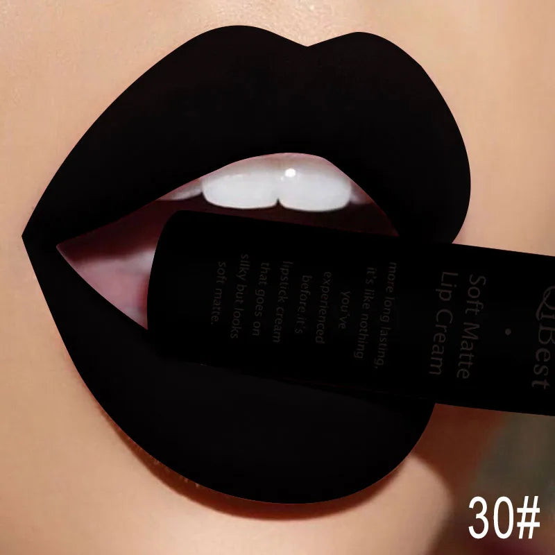 Matte Velvet Red Lipstick Waterproof  Black Lip Gloss Long Lasting Non-marking Sexy Lipgloss Makeup Liquid Lipsticks Lip Tint