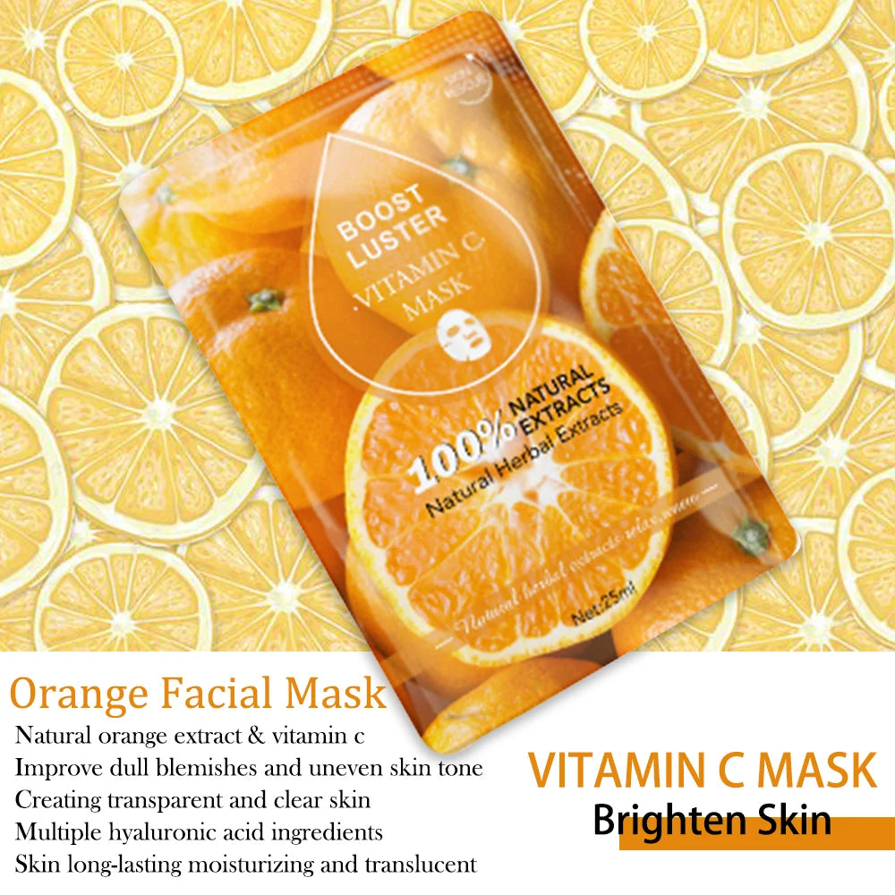 AILKE Whitening Moisturizing Hydration Facial Mask With Vitamin C, Hyaluronic Acid, Anti-wrinkle Face Skin Care Korean Cosmetics