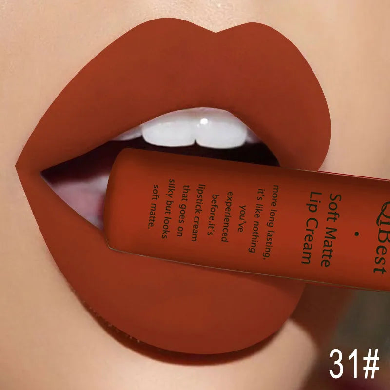 Matte Velvet Red Lipstick Waterproof  Black Lip Gloss Long Lasting Non-marking Sexy Lipgloss Makeup Liquid Lipsticks Lip Tint