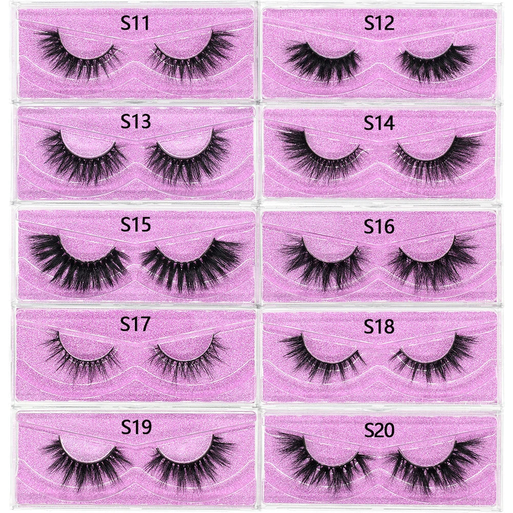 FOXESJI Makeup Eyelashes 3D Mink Lashes Natural Long Lasting Wispy Soft Eyelash Extension Fluffy Eye Lashes Mink False Eyelashes