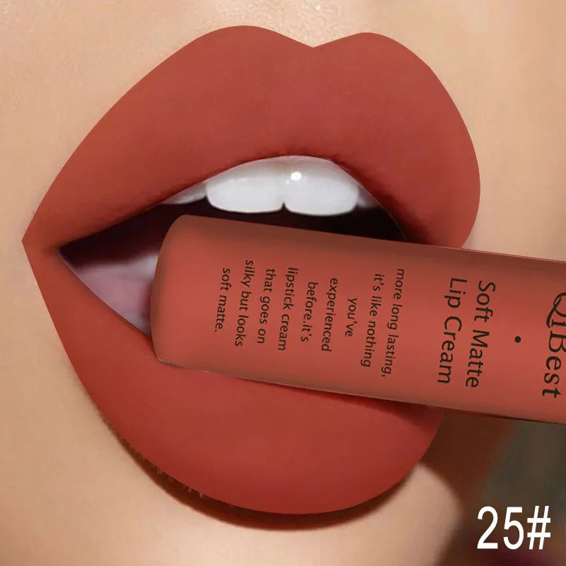 Matte Velvet Red Lipstick Waterproof  Black Lip Gloss Long Lasting Non-marking Sexy Lipgloss Makeup Liquid Lipsticks Lip Tint