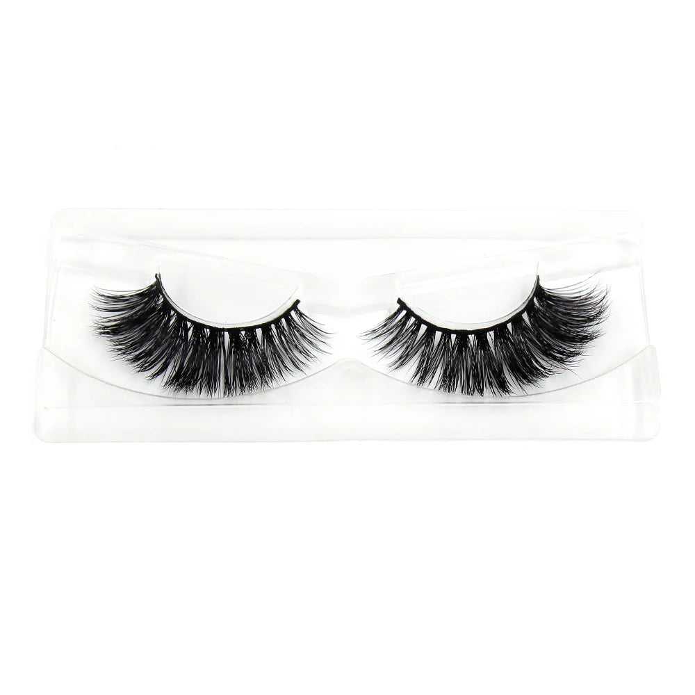 LEHUAMAO Makeup False Eyelashes Handmade Mink Lashes Fluffy Long 3D Strip Thick Fake Faux Mink Eyelashes Makeup Beauty Tool A19