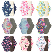 Ohbabyka Panty Liner Cloth Menstrual Pad Mama Sanitary Reusable Soft Washable Charcoal Period Napkins