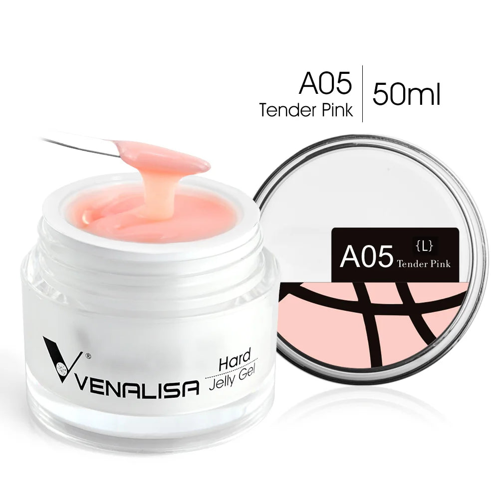 50ml TPO Free Jelly Nail Extension Gel Nail Builder French Nail Gum Venalisa Clear Natural Color Soak Off UV Construction Gel