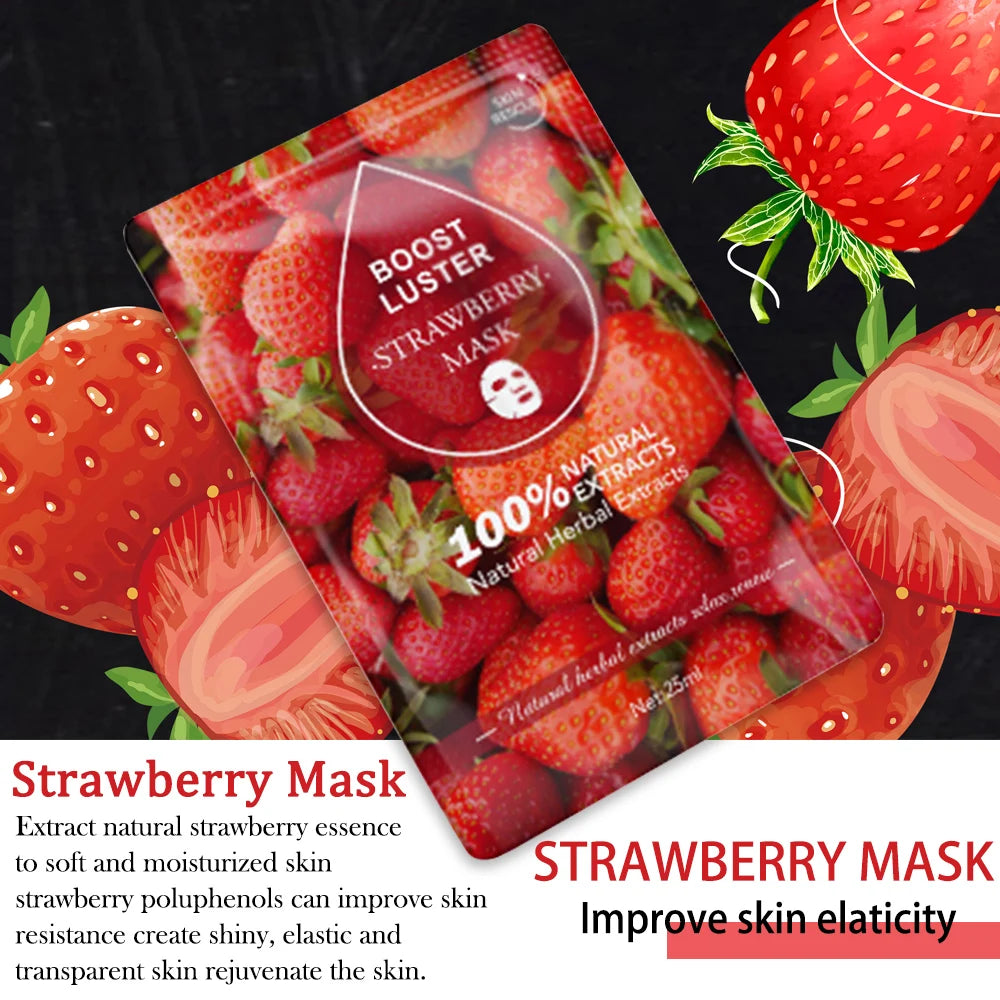 AILKE Whitening Moisturizing Hydration Facial Mask With Vitamin C, Hyaluronic Acid, Anti-wrinkle Face Skin Care Korean Cosmetics