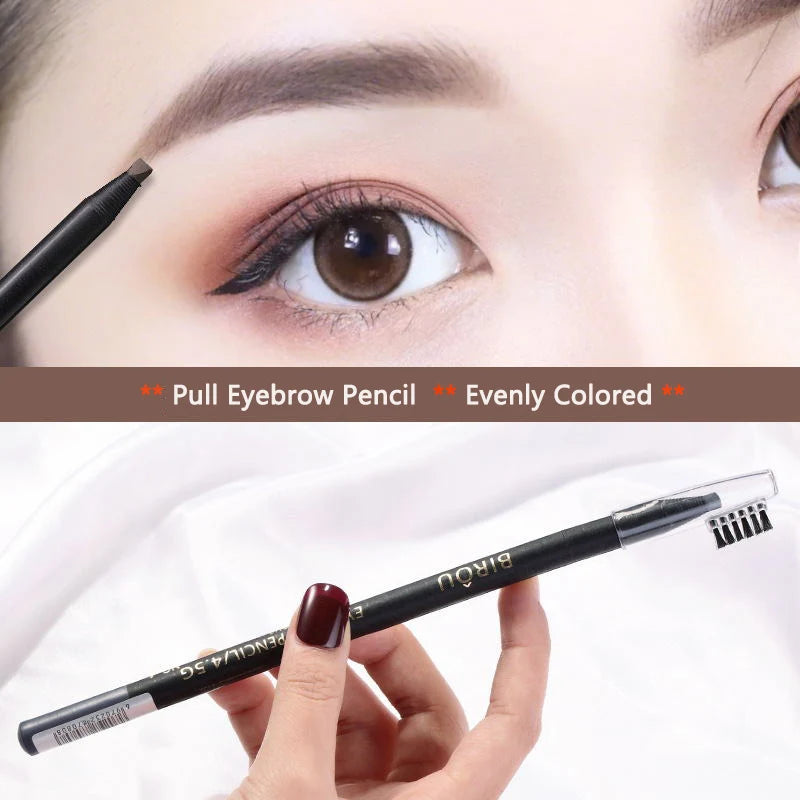 Brown Eyebrow Pencil Waterproof High Quality Professional Female Cheap Eyebrow Enhancer Chinese Cosmetics Haozhuang Brand Makeup