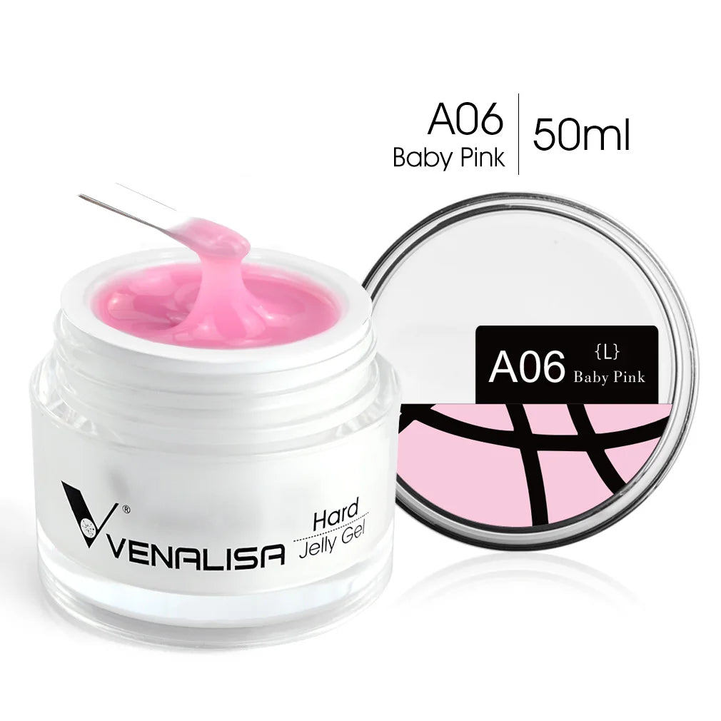 50ml TPO Free Jelly Nail Extension Gel Nail Builder French Nail Gum Venalisa Clear Natural Color Soak Off UV Construction Gel
