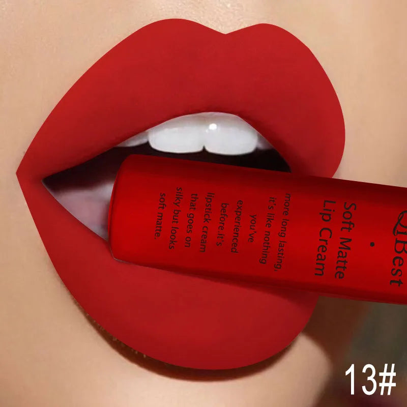 Matte Velvet Red Lipstick Waterproof  Black Lip Gloss Long Lasting Non-marking Sexy Lipgloss Makeup Liquid Lipsticks Lip Tint
