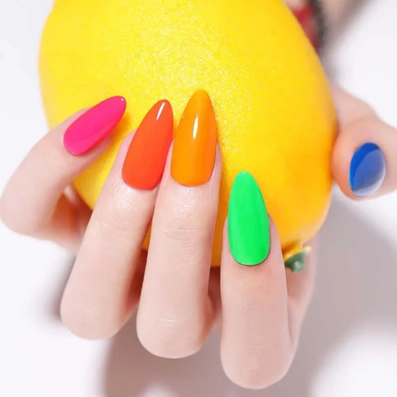 15ml Neon Luminous Gel Nail Gel Polish UV Soak off Lacquer Varnishes Summer Candy Hot Pink Green Yellow Nails Art