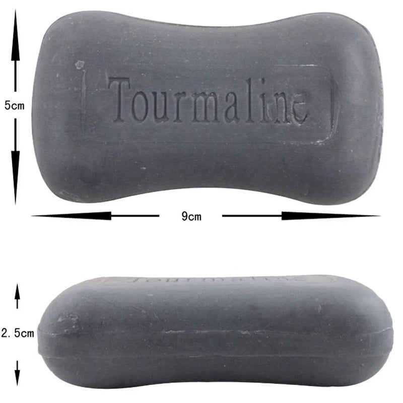 Tourmaline Soap Bar Natural Bamboo Charcoal Skin Care Anti-acne Remove Black Head and Acne