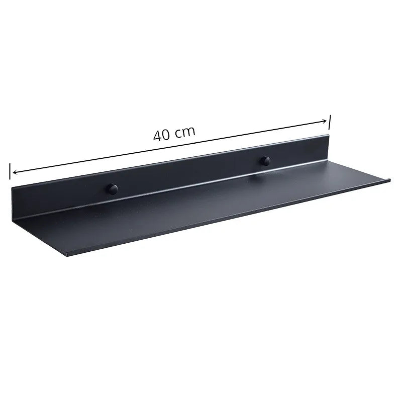 Matt Black Wall Shelf 30-50cm Modern Bathroom Accessories Kitchen Shower Bath Storage Rack Promotion