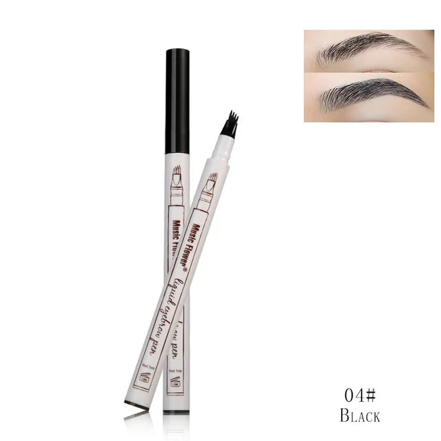Music Flower Brand 4 Colors Eyebrow Pencil Fine Sketch Liquid Eyebrow Pen Waterproof Tattoo Super Durable Eye Brow eyebrow gel