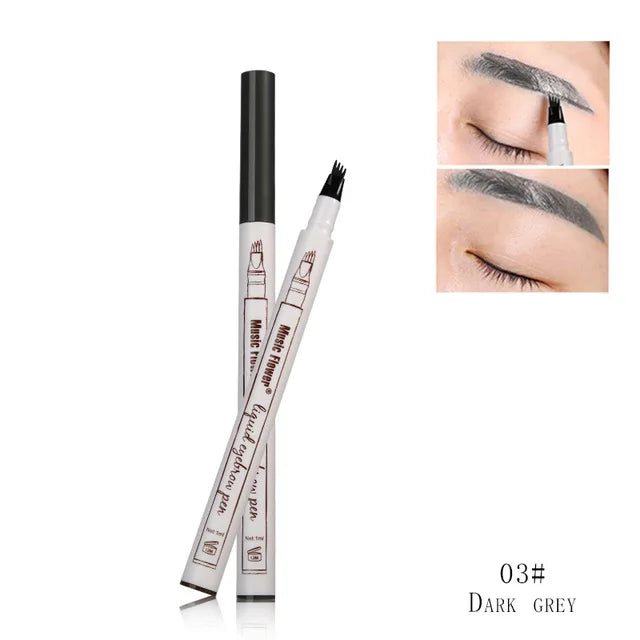 Music Flower Brand 4 Colors Eyebrow Pencil Fine Sketch Liquid Eyebrow Pen Waterproof Tattoo Super Durable Eye Brow eyebrow gel