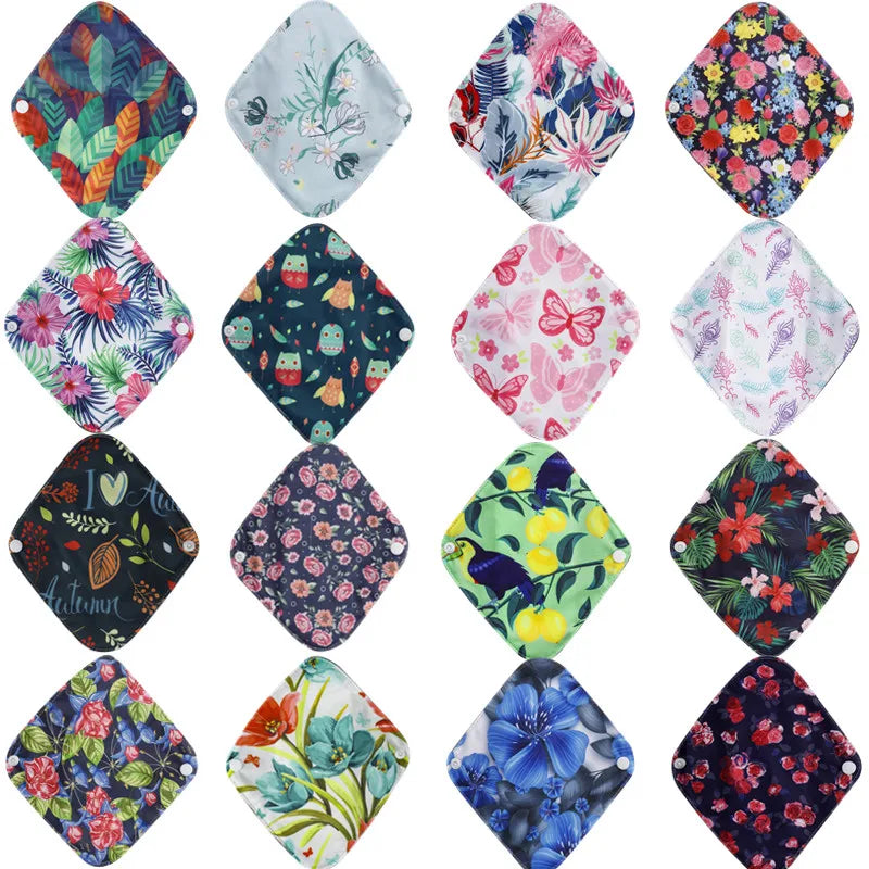 10pcs Health Feminine Hygiene bamboo Panty Liner Reusable Waterproof Bamboo Material Menstrual Cloth Sanitary Pads