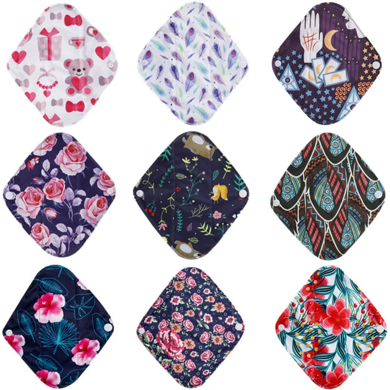 10pcs Health Feminine Hygiene bamboo Panty Liner Reusable Waterproof Bamboo Material Menstrual Cloth Sanitary Pads