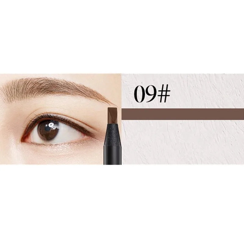 White Eyebrow Pencil Cosmetic Pen Brush for Eyeshadow Natural Long-Lasting Brows Tint Waterproof Eye Brow Makeup Set Beauty