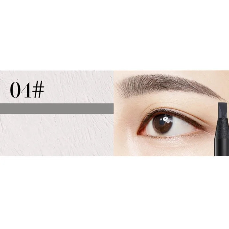White Eyebrow Pencil Cosmetic Pen Brush for Eyeshadow Natural Long-Lasting Brows Tint Waterproof Eye Brow Makeup Set Beauty