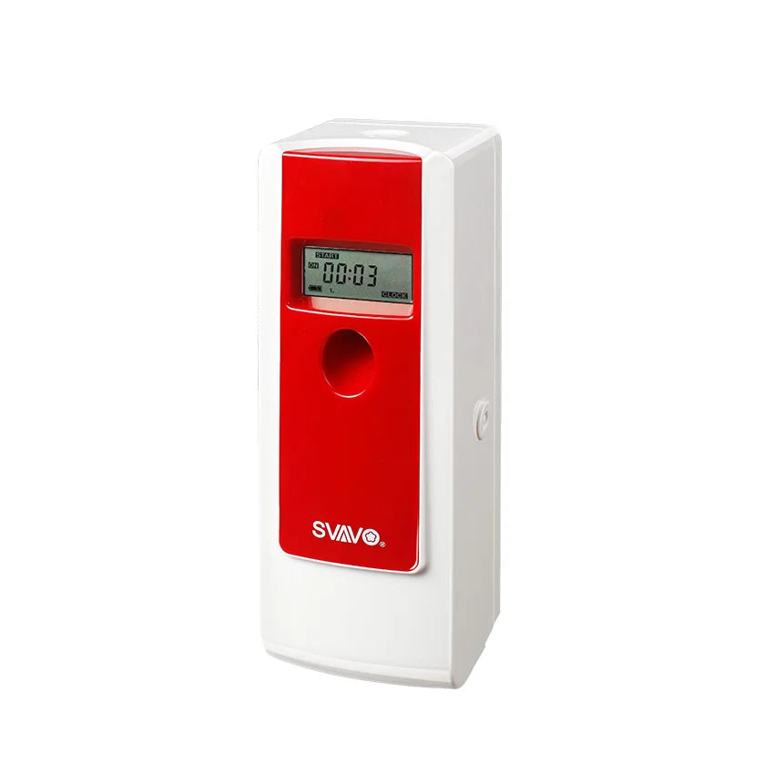 SVAVO Liquid Air Freshener Dispenser Wall Mounted Automatic Fragrance Perfume Spray Room Toilet Odor Eliminator LCD Programmable