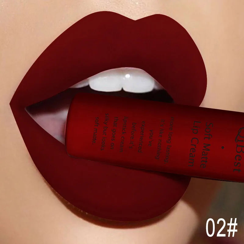 Matte Velvet Red Lipstick Waterproof  Black Lip Gloss Long Lasting Non-marking Sexy Lipgloss Makeup Liquid Lipsticks Lip Tint