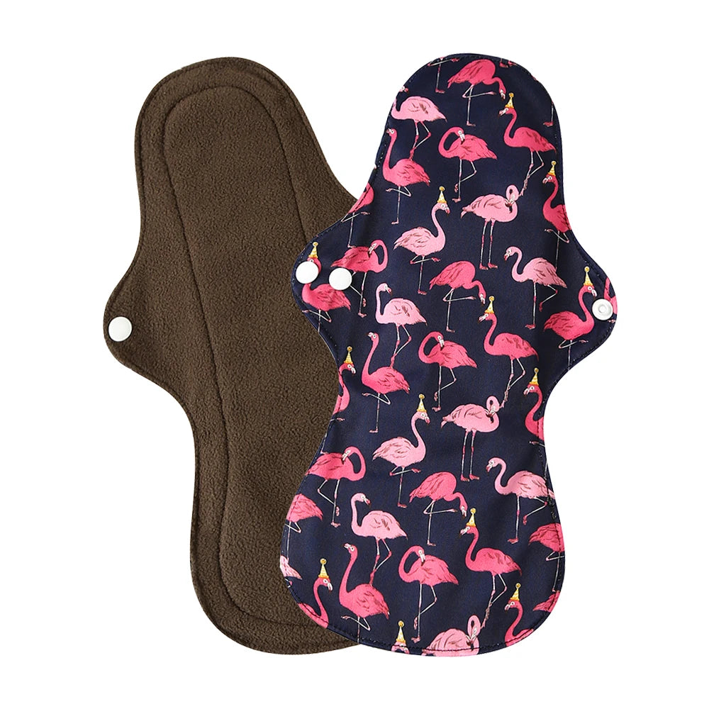 Menstrual Pads Heavy Flow Reusable Waterproof Panty Liner Bamboo Charcoal Sanitary Napkin Washable Overnight Period Cloth Pads