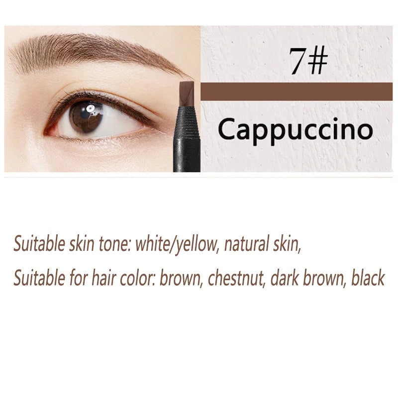 Brown Eyebrow Pencil Waterproof High Quality Professional Female Cheap Eyebrow Enhancer Chinese Cosmetics Haozhuang Brand Makeup