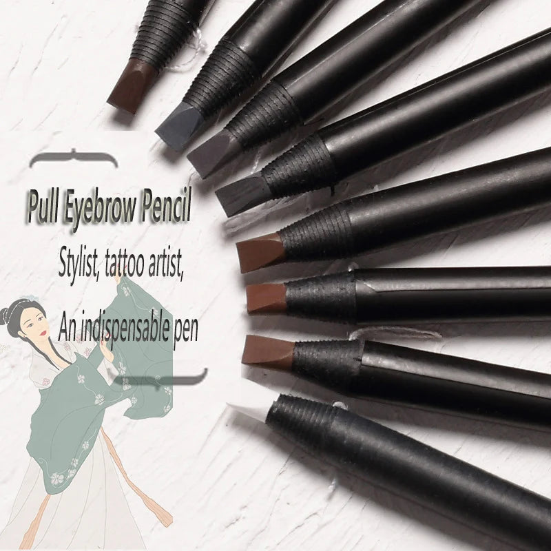 Brown Eyebrow Pencil Waterproof High Quality Professional Female Cheap Eyebrow Enhancer Chinese Cosmetics Haozhuang Brand Makeup